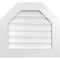 Ekena Millwork Octagonal Top Surface Mount PVC Gable Vent: Functional, w/ 3-1/2"W x 1"P Standard Frame, 26"W x 24"H GVPOT26X2401SF - alternate 1